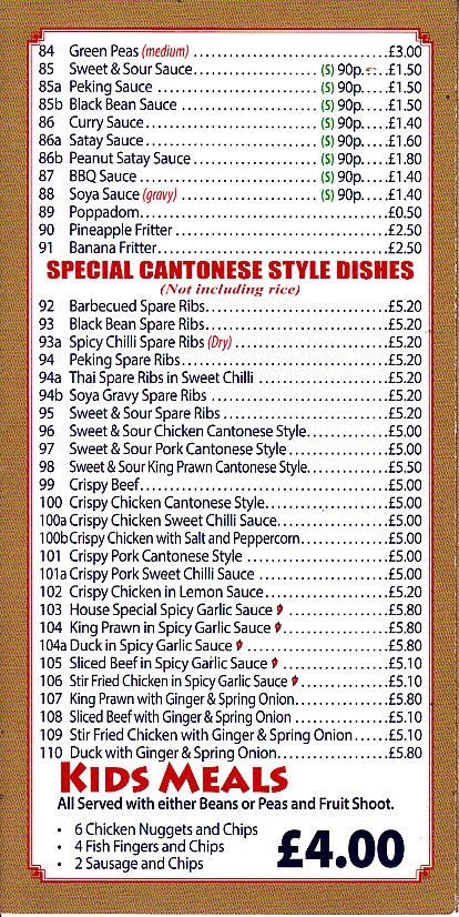 golden pool chinese llanelli menu