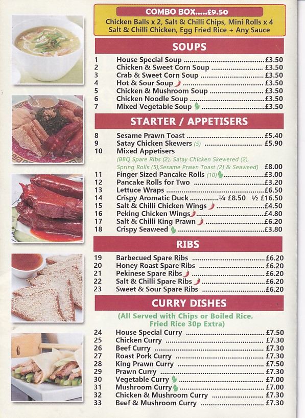 Llanelly Packed Meals menu