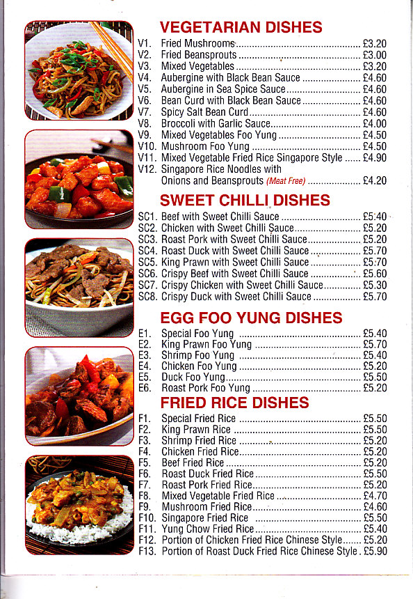 yeung shin house chinese menu