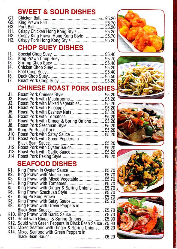 yeung shin house chinese menu